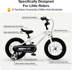 RoyalBaby 14" Kids Bicycle - Pedal Bike with Training Wheels