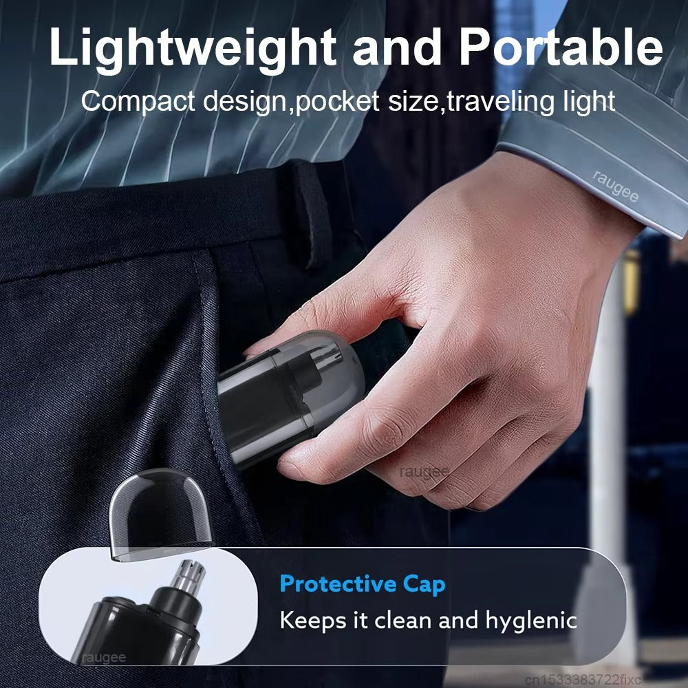 Nose Hair Trimmer Rechargeable Electric Nose Hair Remover Men Eyebrow Hair Shaving Razor Mini Pocket Portable Nose Hair Clipper
